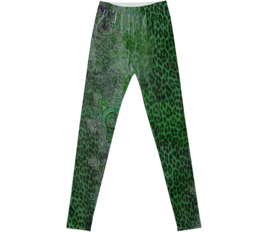 Print All Over Me, PAOM.COM, CUSTOM CLOTHING, TRACY PORTER WILD EMERALD LEGGINGS, Fancy Leggings