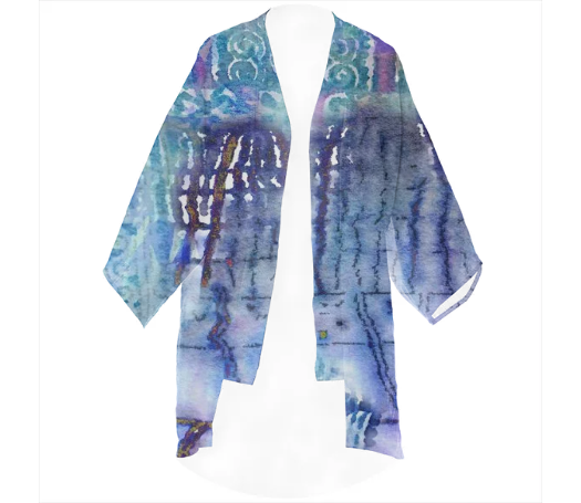 Print All Over Me, PAOM.COM, CUSTOM CLOTHING, TRACY PORTER LARK LINEN KIMONO, Linen Kimono