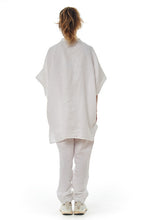 Print All Over Me, PAOM.COM, CUSTOM CLOTHING, Blu boxy linen blouse, Boxy Linen Shirt