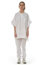 Print All Over Me, PAOM.COM, CUSTOM CLOTHING, Blu boxy linen blouse, Boxy Linen Shirt