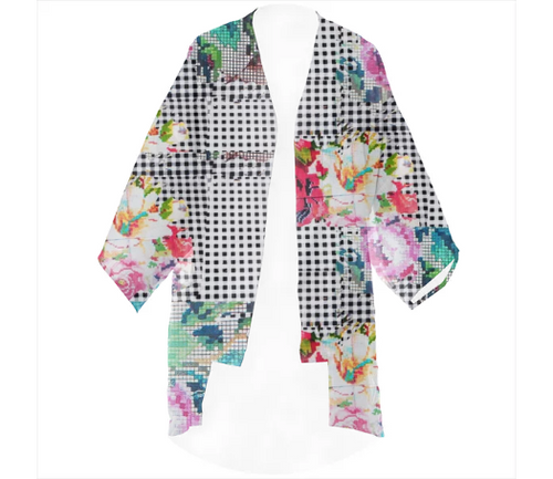 Print All Over Me, PAOM.COM, CUSTOM CLOTHING, TRACY PORTER ISLEHEART LINEN KIMONO, Linen Kimono