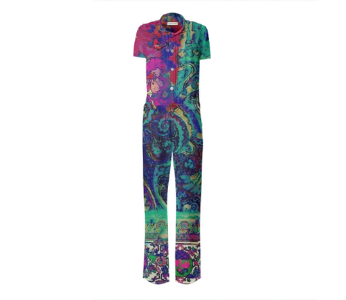 Print All Over Me, PAOM.COM, CUSTOM CLOTHING, TRACY PORTER IMAGINE JUMPSUIT, Gabriel Held Belted Jumpsuit