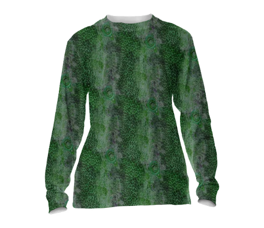 Print All Over Me, PAOM.COM, CUSTOM CLOTHING, TRACY PORTER WILD EMERALD JERSEY, Cuffed Long Sleeve