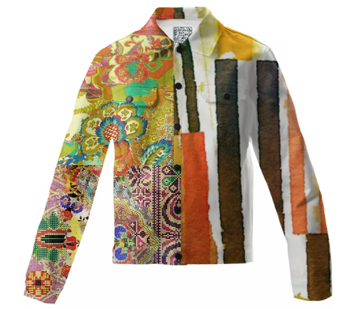 Print All Over Me, PAOM.COM, CUSTOM CLOTHING, TRACY PORTER BLUR THE LINES JACKET, Twill Jacket