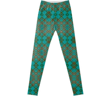 TRACY PORTER BLUE SAGE TARTAN LEGGINGS